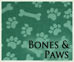 KocoKookie Funky Bandanas - Green Bones And Paws