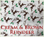 KocoKookie Christmas Bandanas - Cream And Brown Reindeer