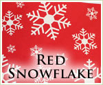 KocoKookie Christmas Bandanas - Red Snowflakes