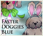 Kocokookie Bandanas - Easter Doggies Blue