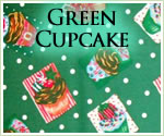 KocoKookie Christmas Bandanas - Green Cupcake