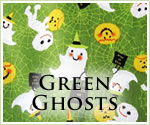 KocoKookie Halloween Bandanas - Green Ghosts