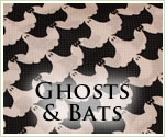 KocoKookie Halloween Bandanas - White Ghosts And Bats