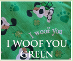 Kocokookie Bandanas - I Woof You Green