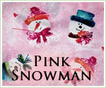 KocoKookie Christmas Bandanas - Pink Snowmen