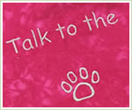 Embroidered Talk to the Paw Pink