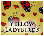 KocoKookie Funky Bandanas - Yellow Ladybirds