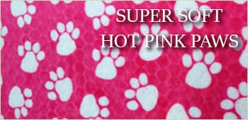 Super Soft Hot Pink Paws Blanket
