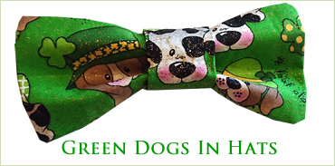 Kocokookie Bow Tie - Dogs in Hats Green