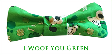 Kocokookie Bow Tie - I Woof You Green