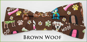 KocoKookie Bow Tie - Brown Woof