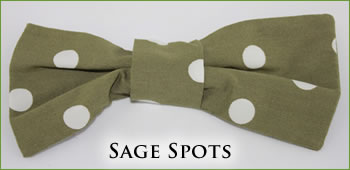 KocoKookie Bow Tie - Sage Spots