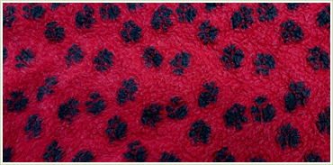 Red Snuggle Sack with Black Paws