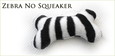 KocoKookie Dog Toys - Squeaky Bones Small - Zebra (No squeaker)