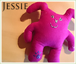 KocoKookie Dog Toys - Funky Friends - Jessie Bunny - Hot Pink