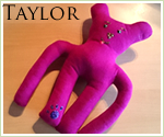 KocoKookie Dog Toys - Funky Friends - Taylor Long Arm - Hot Pink