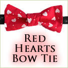 KocoKookie Bow Tie - Red Hearts